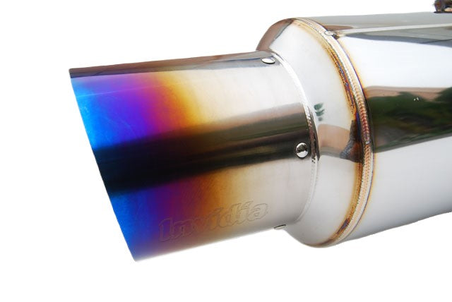 Invidia 08-Up Mitsubishi EVO X Racing Single Titanium tip Cat-back