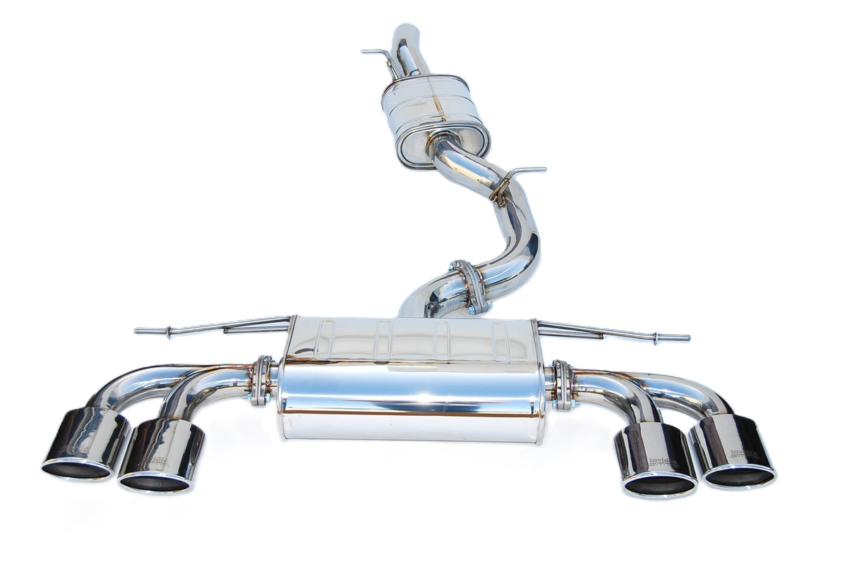 Invidia 14-16 VW Golf-R Q300 Quad Oval S.S. tip Cat-back Exhaust
