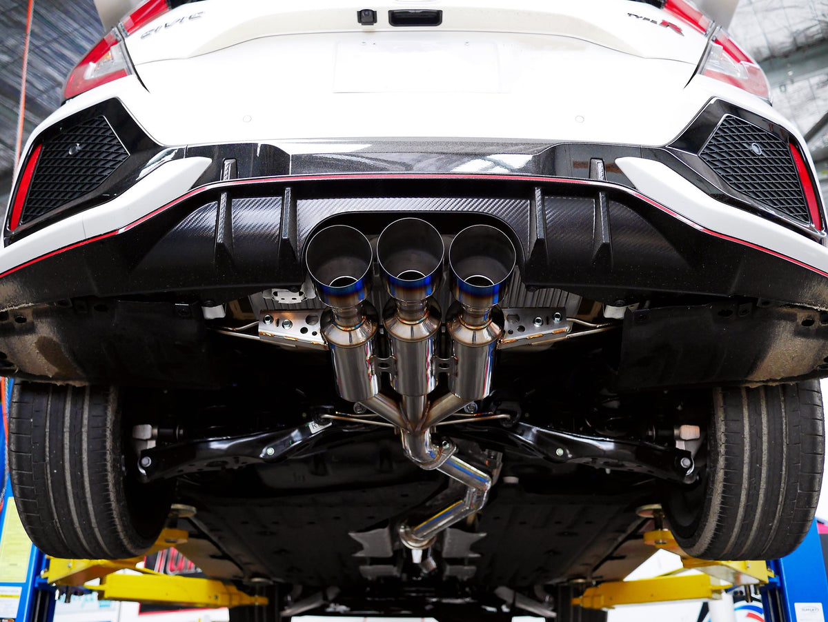 Invidia 17-21 Honda Civic Type-R FK8 R400 Gemini Titanium tips Cat