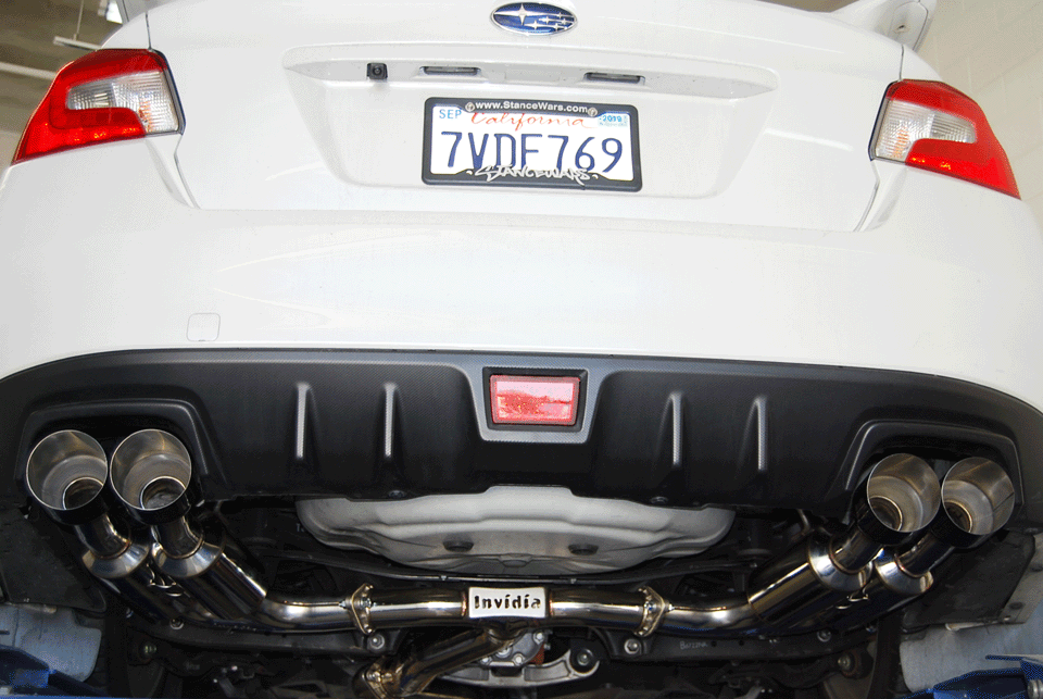 Invidia 11-21 Subaru WRX/STI Sedan Gemini R400 Single Layer Black tip ...