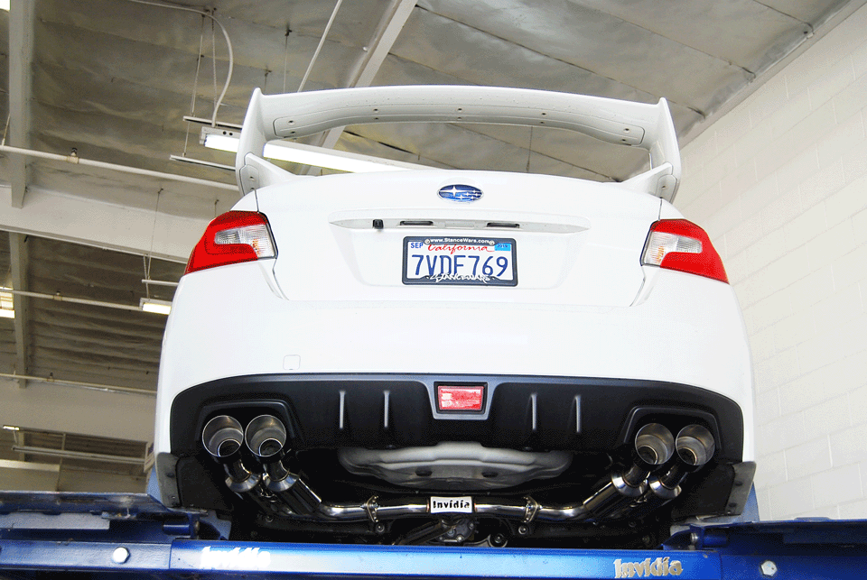 Invidia 11-21 Subaru WRX/STI Sedan Gemini R400 Single Layer Black tip ...