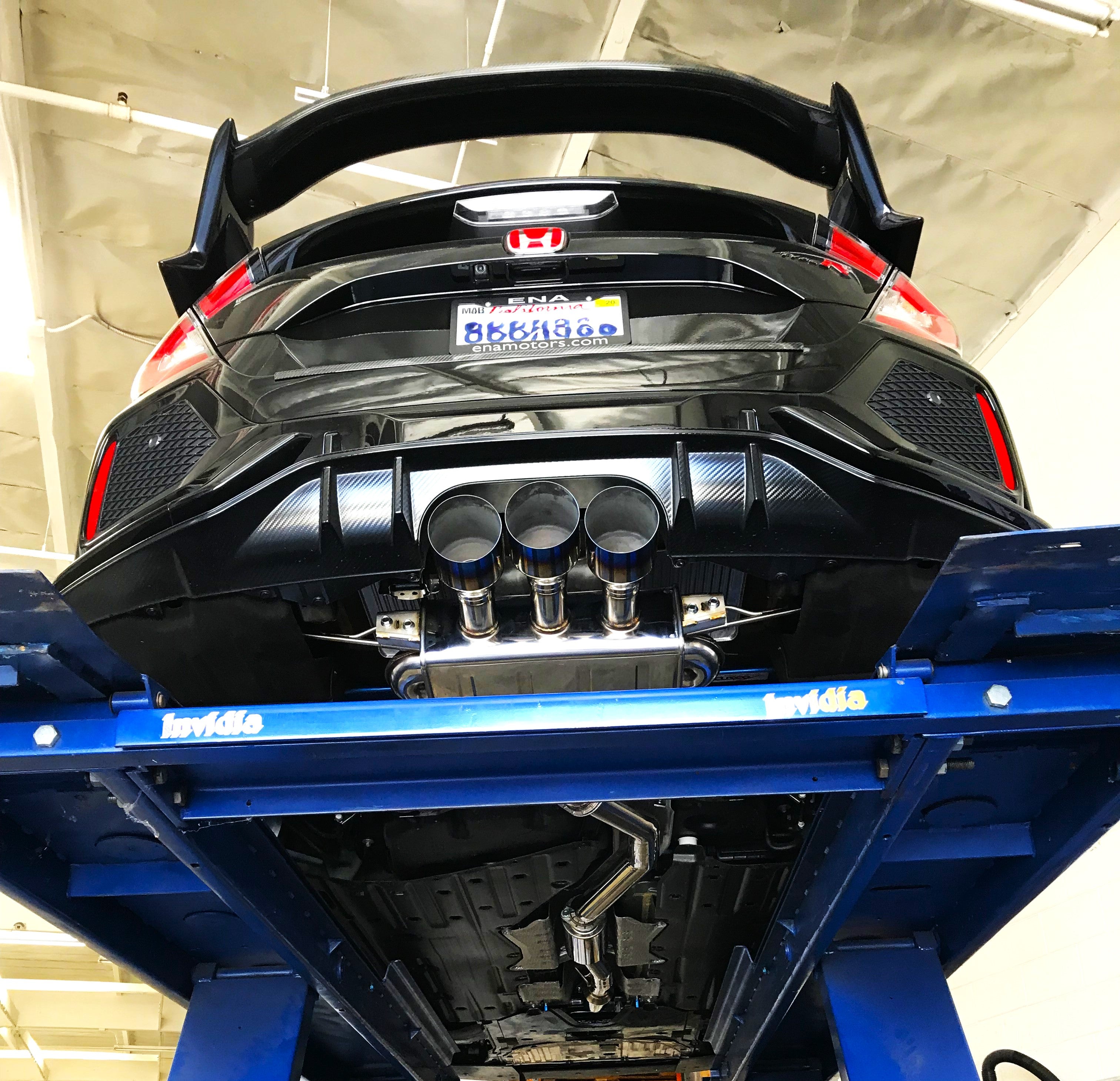 Invidia 17-21 Honda Civic Type-R FK8 Q300 Titanium tip Cat-back Exhaus ...